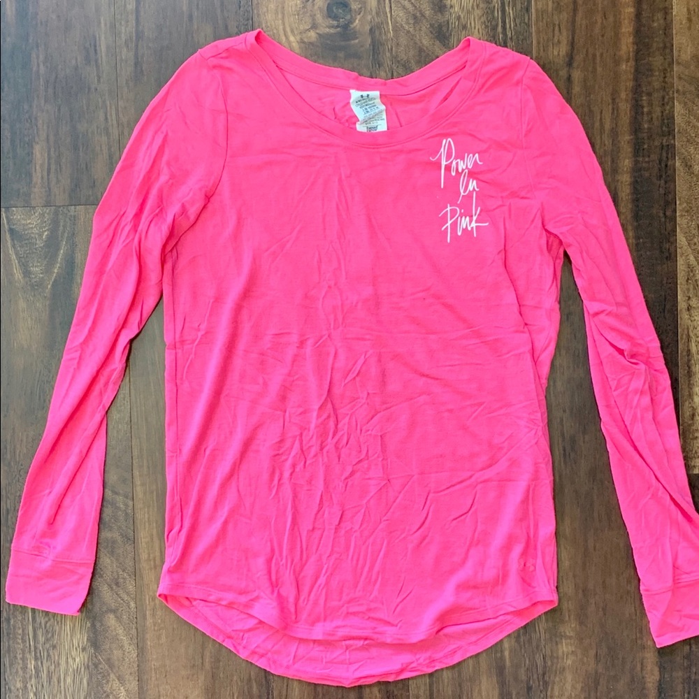 Under Armour Power in Pink LS Tee